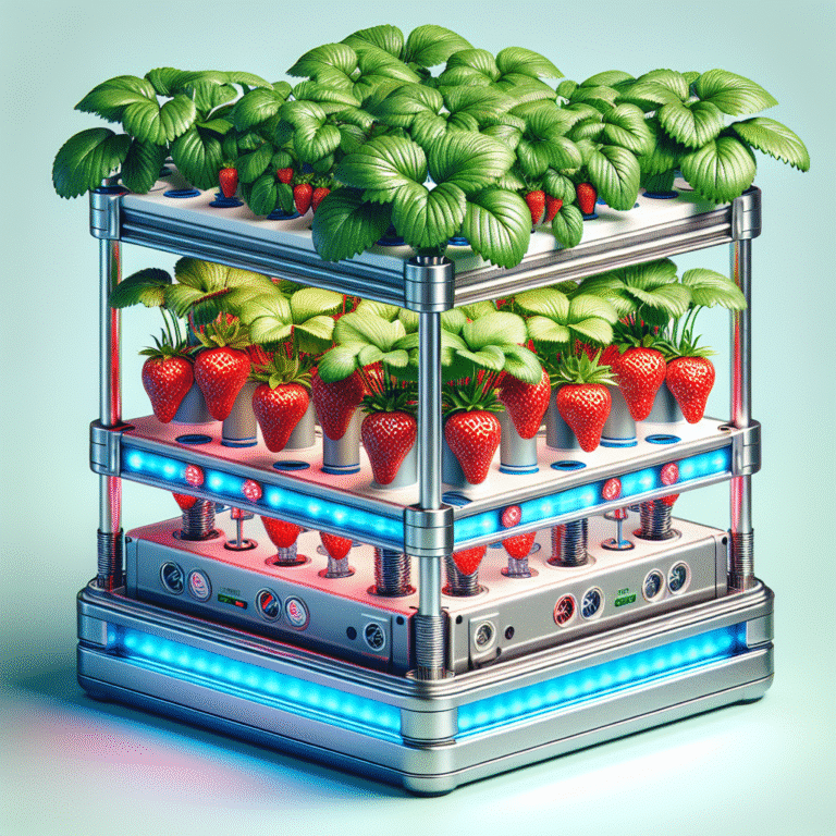 cultivo de morango hidropônico em ambientes internos